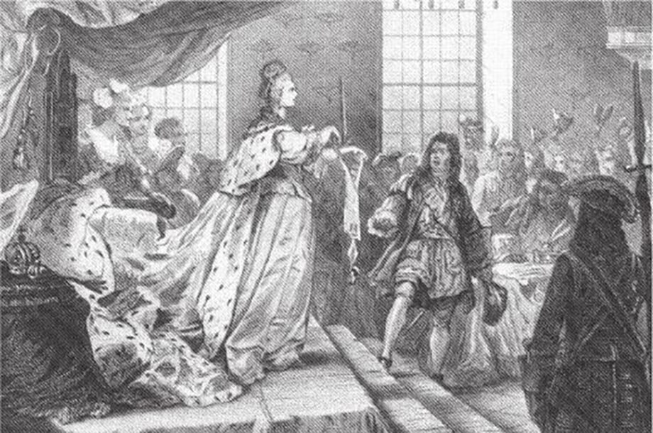 И. Шарлемань «Императрица Анна Иоанновна разрывает «кондиции» в 1730 году в Москве»