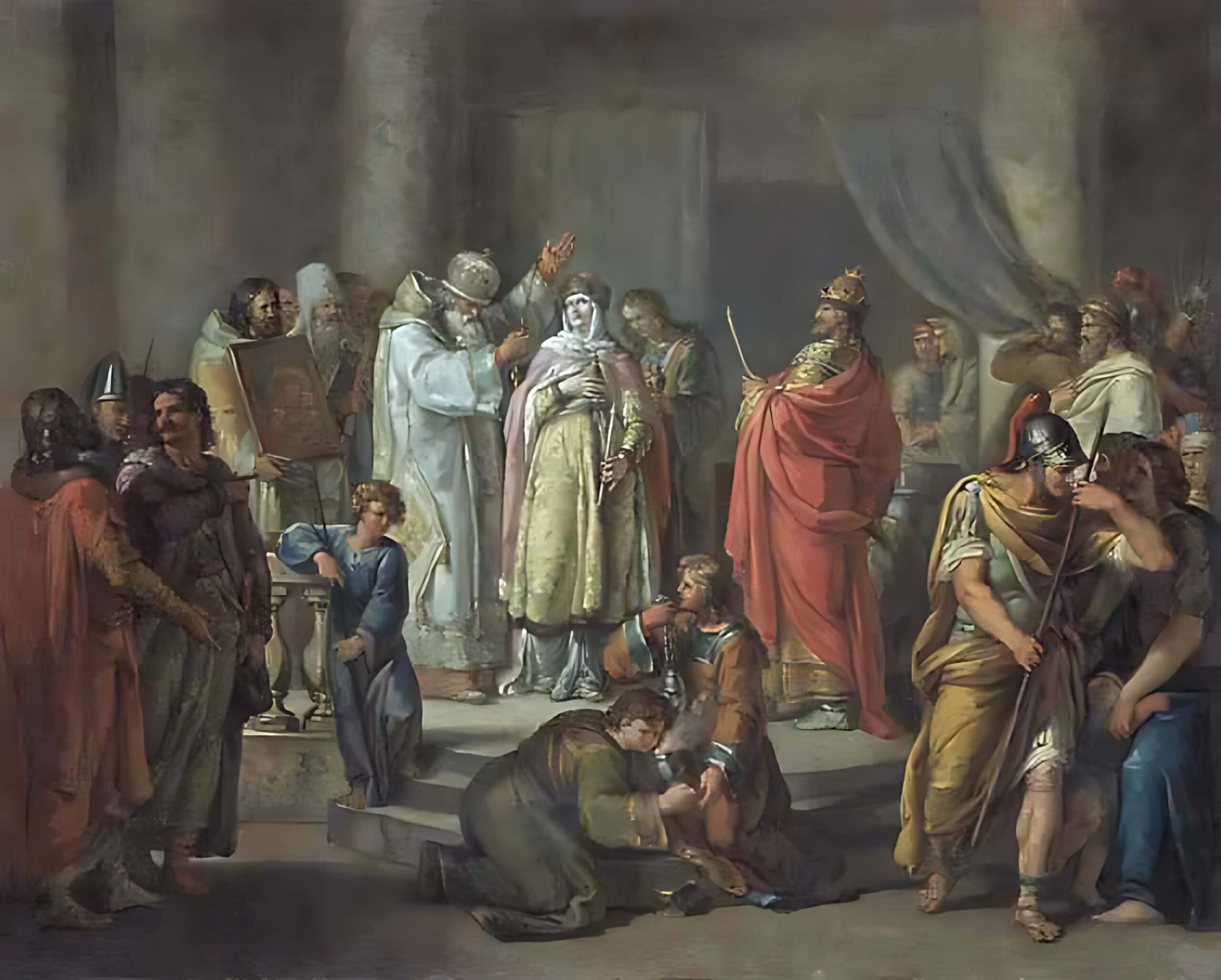 Крещение княгини Ольги в Константинополе. Акимов Иван Акимович (1754-1814)