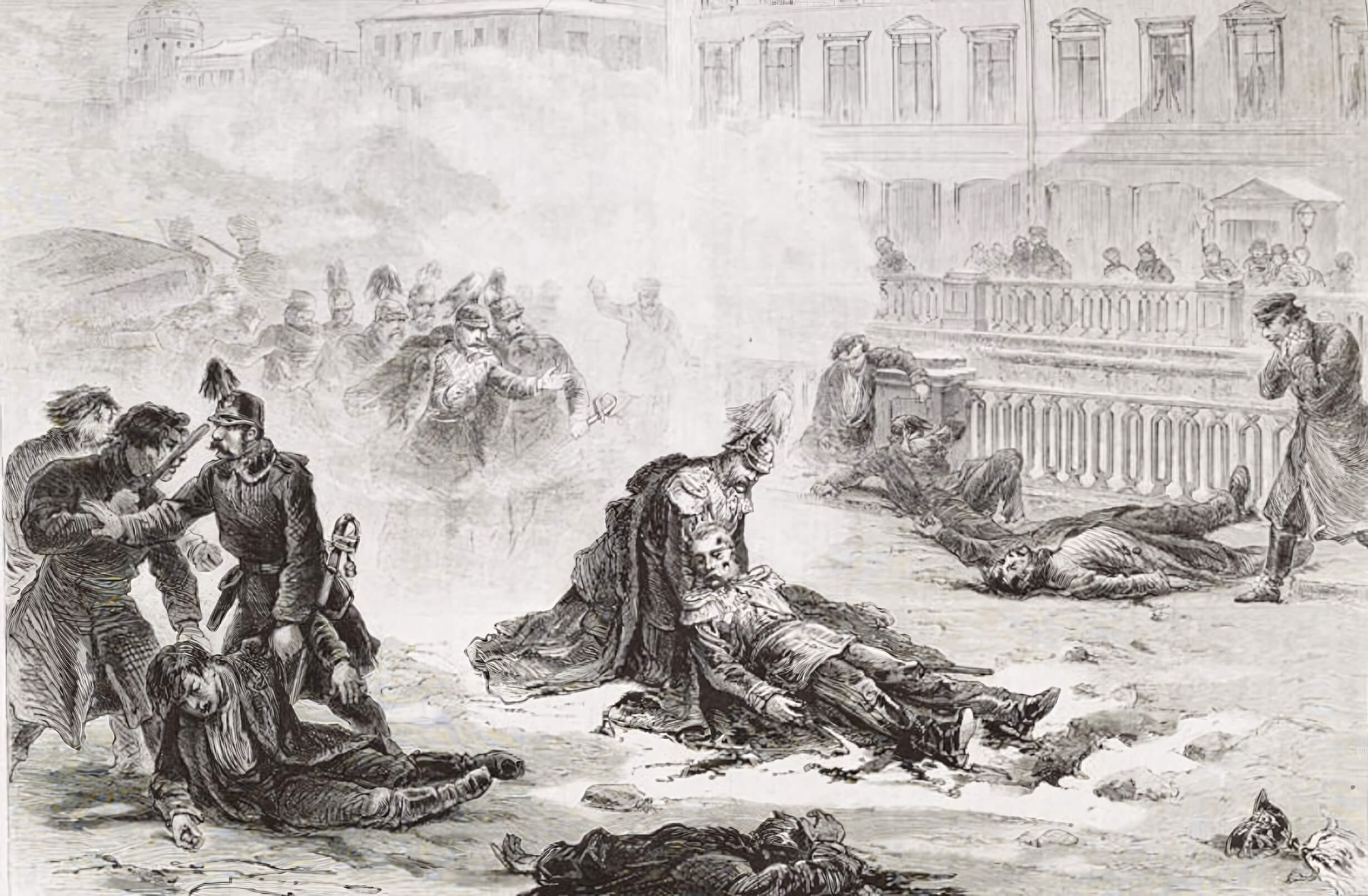 «Покушение на императора Александра II в Петербурге» Г. Бролинг