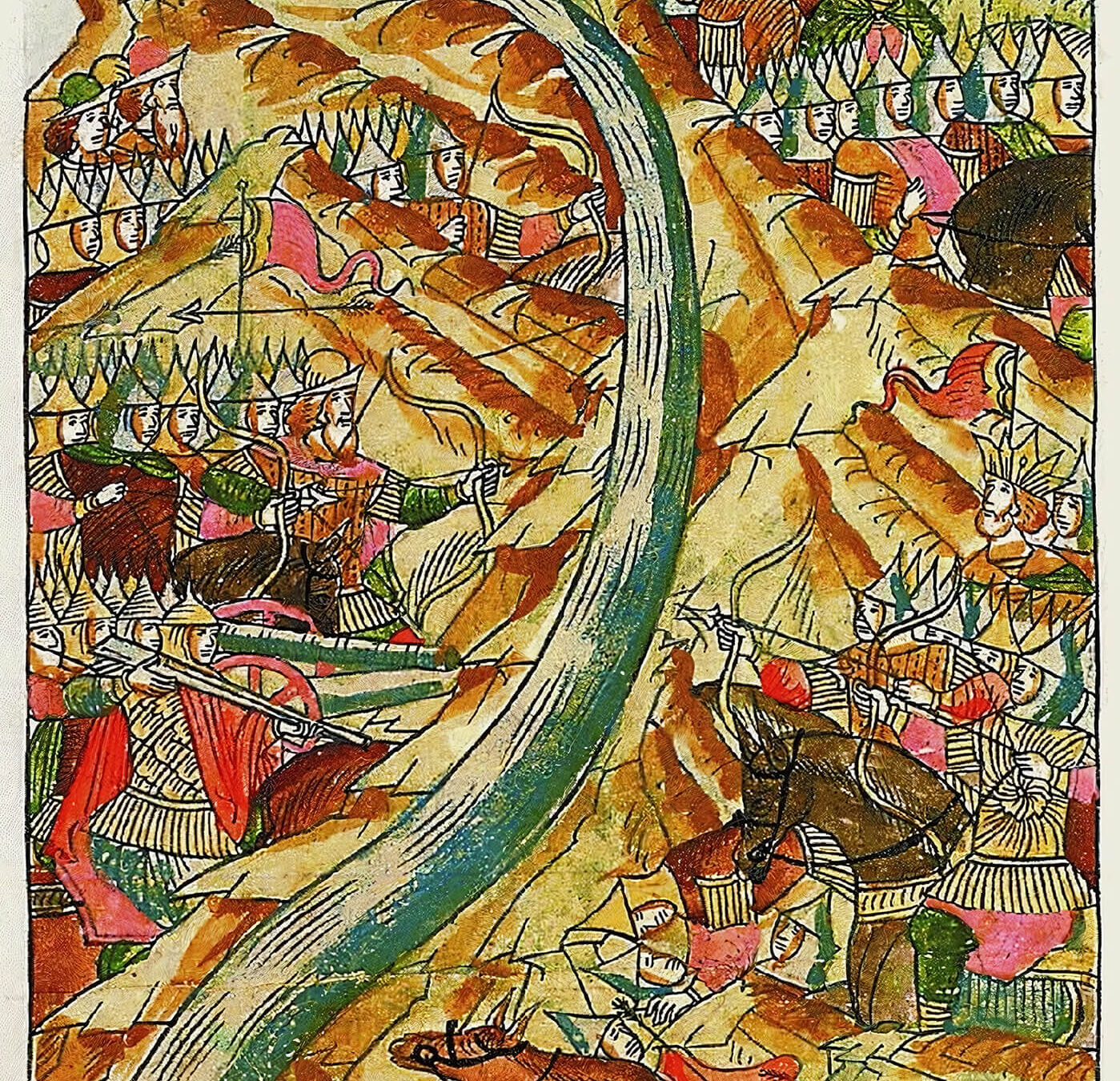 "Стояние на Угре. 1480 г" Миниатюра из Лицевого летописного свода