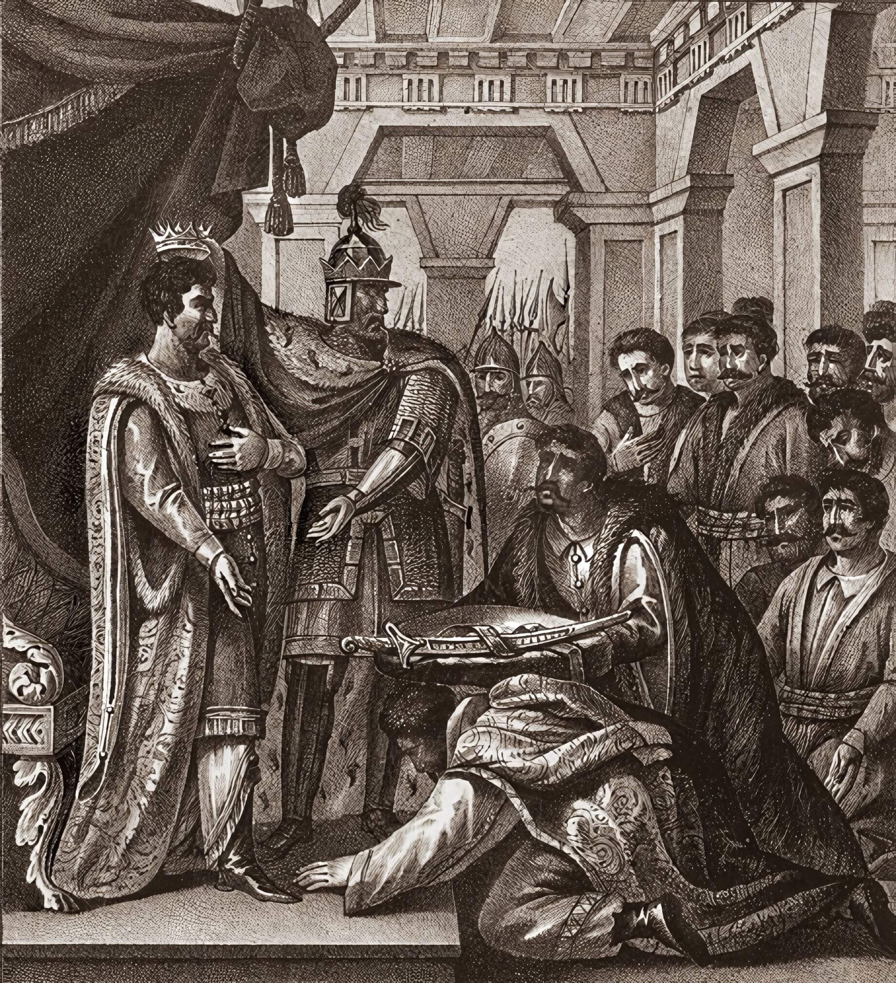 "Великий князь Мстислав дает полочанам в князья Рогволда" 1128 г. Б. Чориков