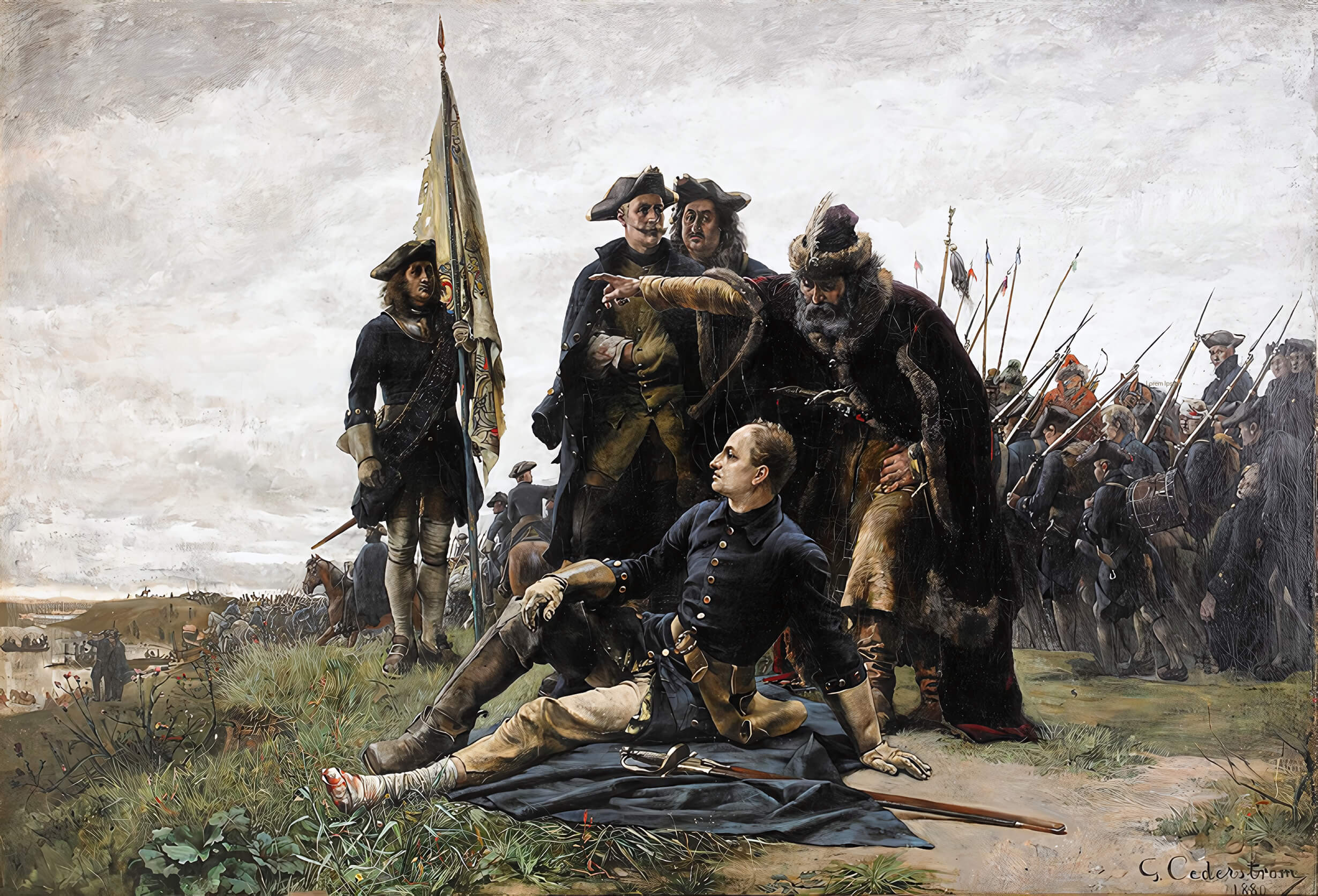 Густав Седерстрём "Мазепа и Карл XII после Полтавской битвы"