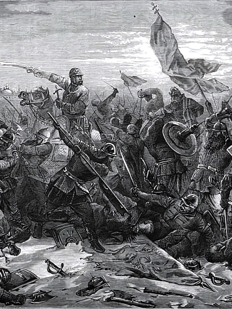 Рисунок Коверзнева «Битва князя Пожарского с гетманом Ходкевичем под Москвой»