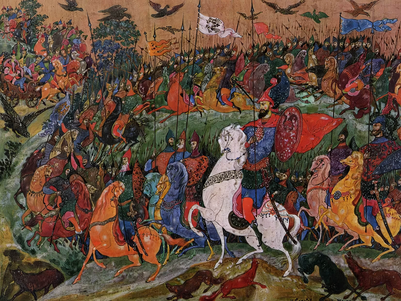 И. Голиков "Великое сражение, илюстрация к "Слово о полку Игореве""