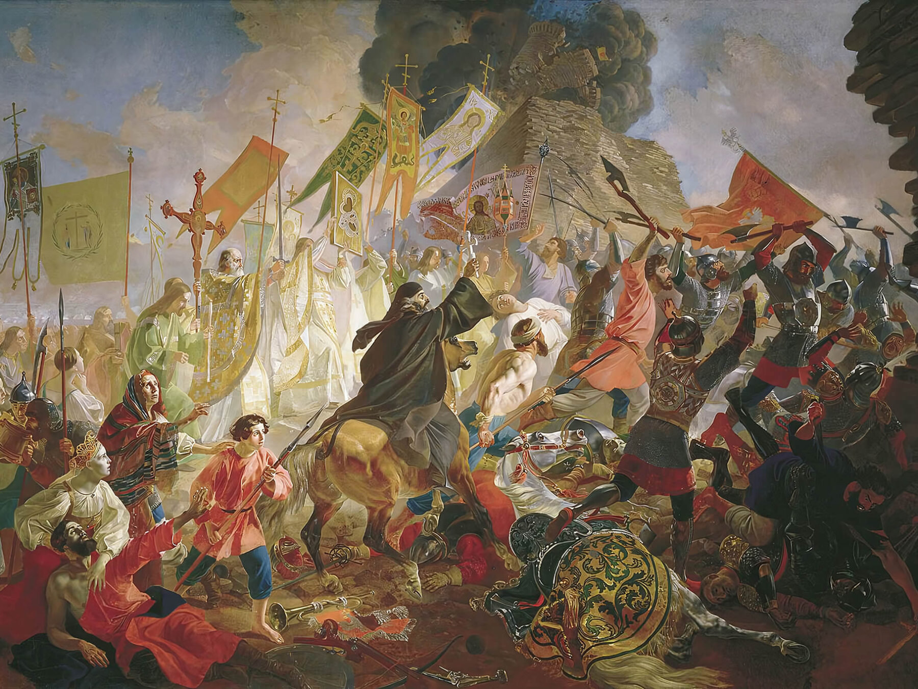 "Осада Пскова польским королём Стефаном Баторием в 1581 году." Карл Брюллов