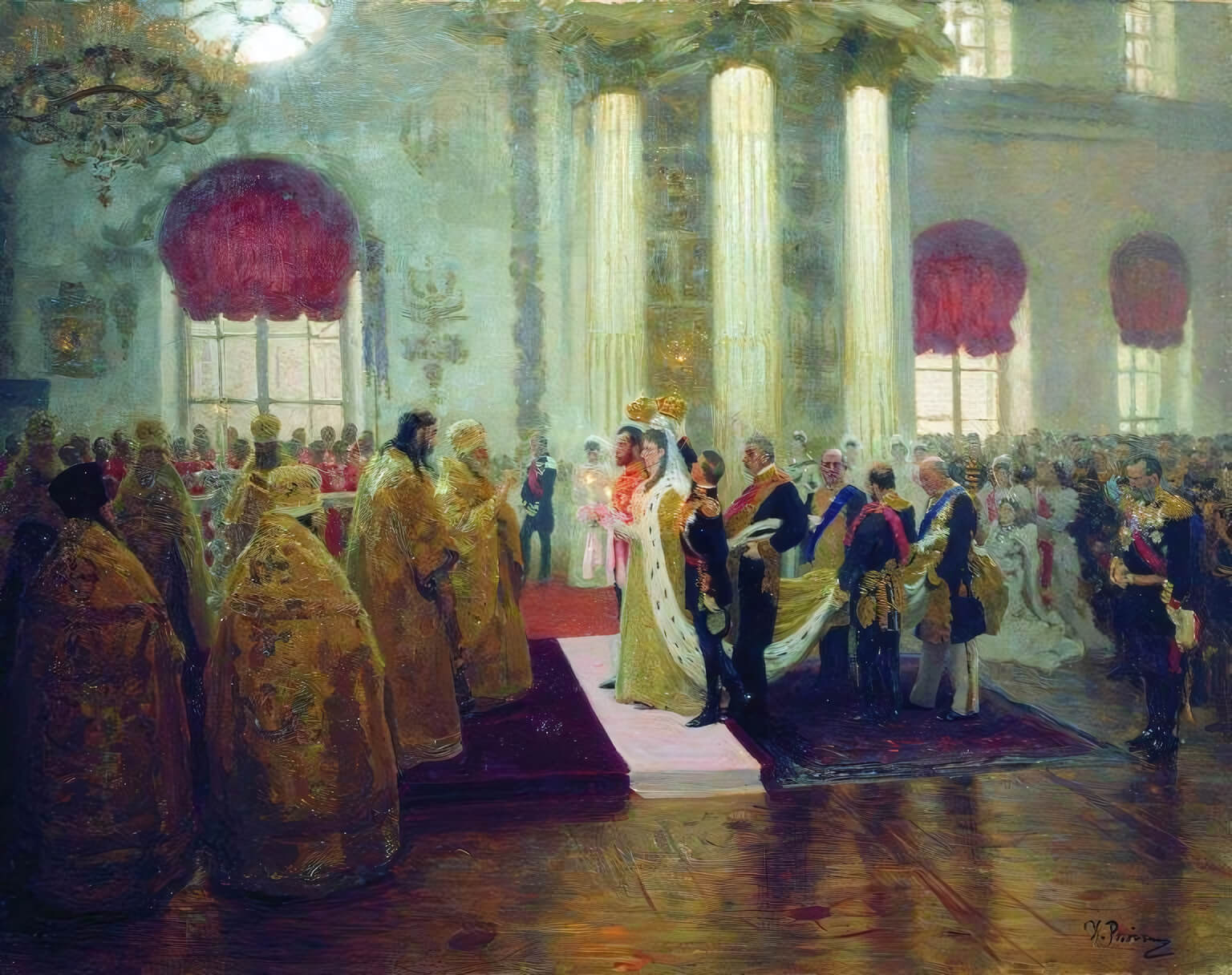 «Венчание Николая II и Александры Федоровны» Илья Репин (1894)