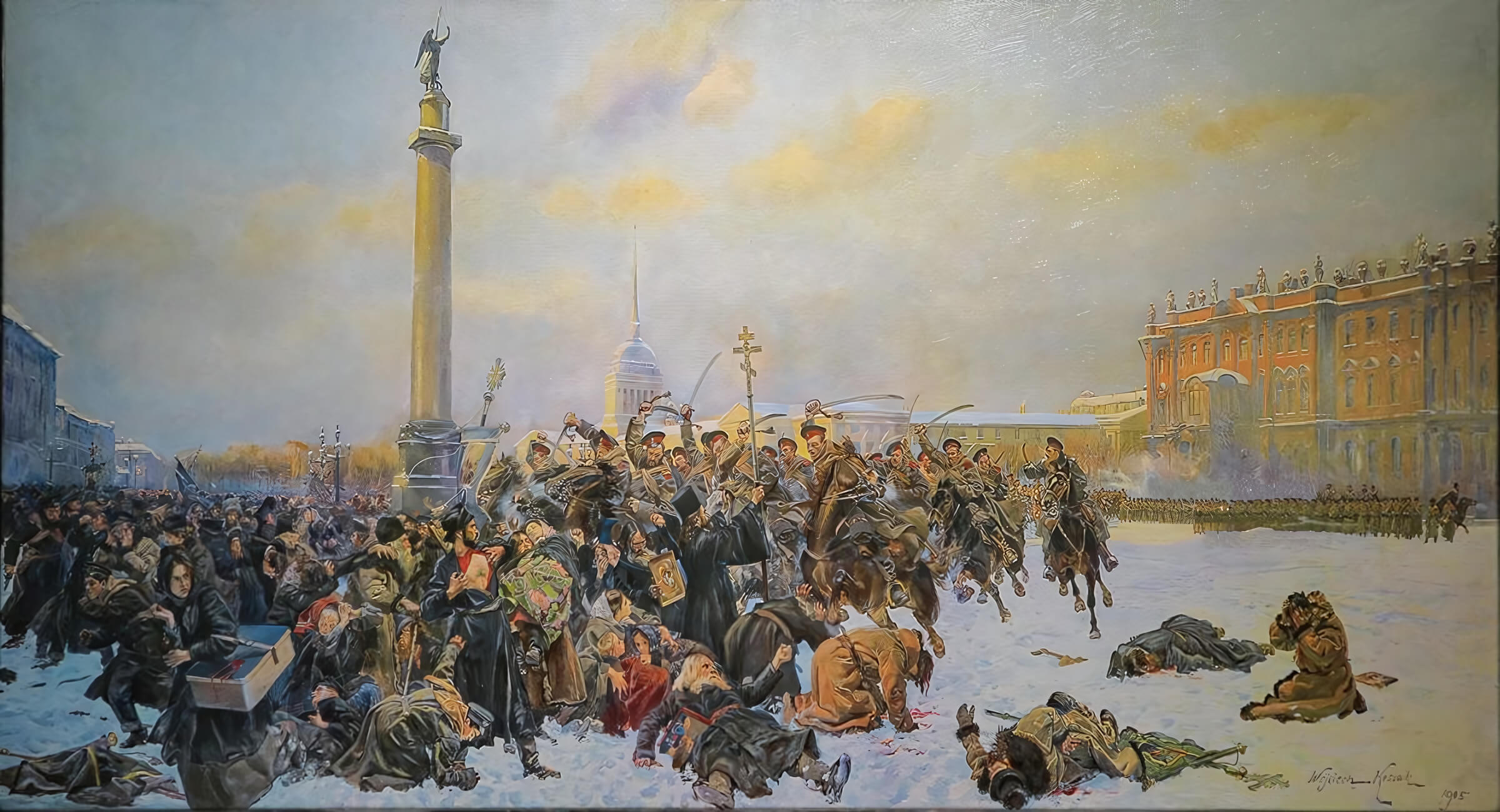 Войцех Коссак "Кровавое воскресенье. 1905"