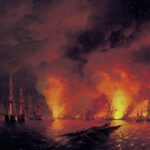 И. К. Айвазовский. «Синопский бой 18 ноября 1853 года (Ночь после боя)». 1853