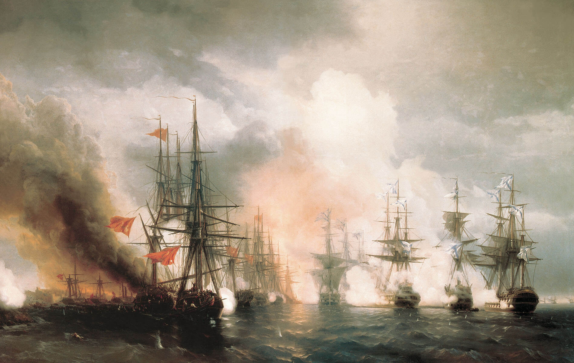 И. К. Айвазовский. «Синопский бой». 1853